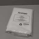 Anmao Non-See-Through Off White Privacy Semi Sheer Curtains for Living Room 84 Inch Length 2 Panels Set, Light Filtering That Let Light in Rod Pocket Window Drapes for Bedroom, 52W x 84L, Ivory White