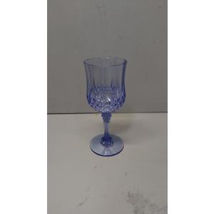 Dualshine 12 Pcs Blue Plastic Wine Glasses, Blue Transparent Plastic Goblets for Wedding Reception, Drinking Glasses for Parties, Valentine's Day, Birthdays