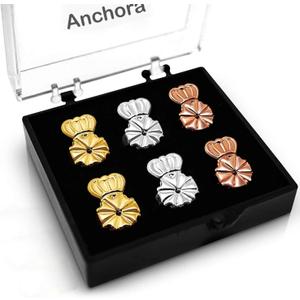 Original Magic Earring Backs for Droopy Ears | Ear Lifters for Heavy Earring | Earing Lifter Backs BAX | Earlobe Secure Clear Miracle (Silver/Gold)