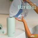 Ello Cooper 18oz Kids Stainless Steel Water Bottle with Straw and Carry Handle, Double Walled and Vacuum Insulated Metal, Leak Proof Locking Lid with Soft Silicone Spout, Reusable, BPA Free, Lilac