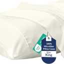 Royale Linens King Pillowcase Set of 2-20" x 40" - 1800 Brushed Microfiber, Wrinkle & Fade Resistant - Soft & Cozy- Pillow Case (King, Ivory)