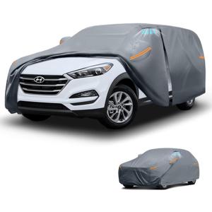 Waterproof Hyundai Tucson(ix35)(2004-2026) Car Cover with Breathable Vents, [2026 Upgrade] Premium Covers with Cotton Liner and Zipper Door, Sun Rain Snow Dust Uv Protection.(Gift with Towel)