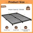 4 Inch Bed Frames King Size Low Profile Metal Platform Bed Frame Heavy Duty Steel Slat Support, No Box Spring Needed, Easy Assembly, Noise Free