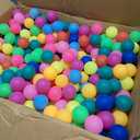 60Pcs Table Tennis Balls,40mm Plastic Ping Pong Ball for Game,Party,DIY Arts,Pet Toy,Decor,Multi Colored,Less Bounce