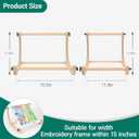 Airo Adjustable Embroidery Table Stand,with 2 Size Rods (11.8" & 15.3"), Cross Stitch Holder for Hand Work & Lap Stitching with Both Hands Free