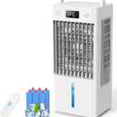 Windowless Portable Air Conditioners,Cooling Fan with 3 Speeds & 3 Modes,Evaporative Air Cooler,Swamp Cooler with Water Tank for Home Indoor 12H Timer No Hose Needed with Remote60-110Oscillation