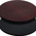 Flash Furniture Glenbrook 36'' Round Table Top with Black or Mahogany Reversible Laminate Top