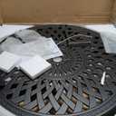 30.31" Outdoor Patio Dining Table, Cast Aluminum Patio Bistro Table, Round Patio Metal Table, Patio Furniture Set with 2.36" Umbrella Hole for Balcony Lawn Garden Backyard