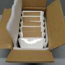 Samsle Porcelain Cereal Bowls, 16 oz Square Serving Bowls Set, 5 Inch White Ceramic Bowls for Salad, Soup, Snack, Dessert and Marmalade, Dishwasher & Microwave Safe, Set of 6