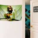 3x5 Feet Tapestry Meme Polyester Flag Mona Lisa Sits On the Toilet with Four Brass Grommets - Meme Flags for Outdoor and Indoor - Durable Women or Man Cave Wall Flag for College Dorm Room Decoration