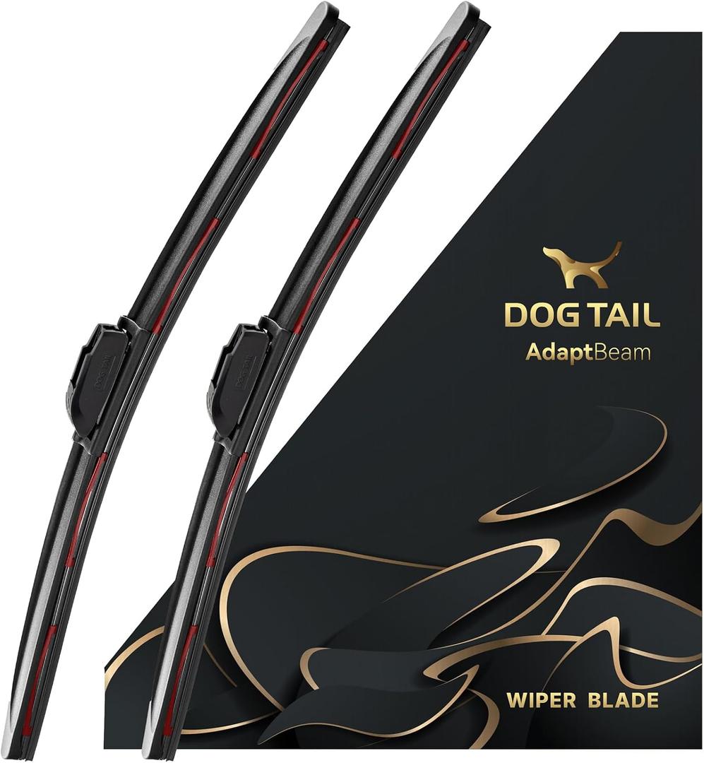 DOG TAIL AdaptBeam Neoprene Wiper Blades - 26'' & 19''- Set of 2