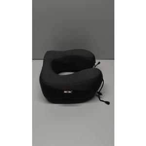 MLVOC Travel Pillow 100% Pure Memory Foam Neck Pillow, Comfortable & Breathable Cover, Machine Washable, (Black)