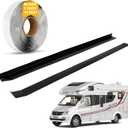RV Slide Out Ski Set RV Floor Saver Solution, Corner Edge Protector Tracks, Prevent Sticking & Catching for RV Camper, 2-Pack with Butyl Tape