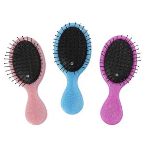 Toddler Detangler Hair Brush Travel Detangling Brushes 3Pcs Women Valentines Day Best Gift Small For Baby Kids Pocket hairbrush Pro, for Curly Wet Dry Tangle (pink blue purple)