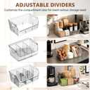 Set of 3 Coffee Station Organizer for Countertop - Clear Storage Caddy with Adjustable Dividers for Condiment Snack Kcup Pod Cup Sugar Creamer Syrup, Tea and Coffee Bar Accessories