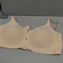 OEAK Womens Wireless Jelly Bras Scalloped Push Up No Underwire Bralette Supportive Tshirt Bra Seamless Comfortable Bras (3X-Large, Beige Nude)