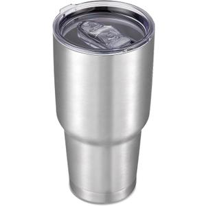 30 oz Tumbler with Lid Stainless Steel Tumblers Vacuum Insulated Cup Reusable Powder Coated Travel Mug Double Wall Leak Proof Portable Cups Keep Cold Drinks for 12 Hours, Stainless, 1 Pack 30 oz Tumbler with Lid Stainless Steel Tumblers Vacuum Insulated Cup Reusable Powder Coated Travel Mug Double Wall Leak Proof Portable Cups Keep Cold Drinks for 12 Hours, Stainless, 1 Pack