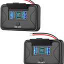 2 Pack 78W 4 Port 12V USB Outlet Wall Mount, Dual 36W PD & Dual 18W QC3.0 Lightweight Surface Mount Charger Socket Panel with Button Switch for Bus RV Truck Marine Golf Cart