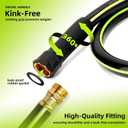 Worth Leader Short Garden Hose 3/4 in. x 2 ft. - Heavy Duty Lightweight PVC Water Hose - Flexible, No Kink, Leakproof, Male to Female Fittings - 200PSI Work & 500PSI Burst, for Lawn & Commercial Use