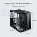 Lian Li O11D Mini V2 Compact ATX Mid-Tower PC Case, Black, No Fans