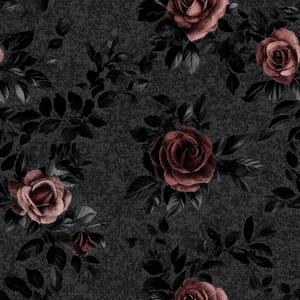 Gothic Rose Floral Peel and Stick Wallpaper Self Adhesive Removable Black Red Wall Paper Renter Friendly Contact Paper for Bedroom Bathroom Shelf Liner 17.71"X236.2"