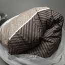 Drucon Comforter Set Queen Size 7 Piece Bed in a Bag Brown Striped Bedding Set Soft Microfiber Comforter and Sheet Set for All Season (Queen, 90"x90")