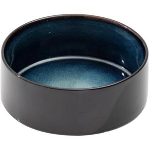 Ceramic 8.2inch Dog Bowl for Large-Breed Dogs, Anti-Slip and Weighted Pet Food and Water Bowl (Single Bowl - Starry Sky)