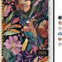 2026 Planner, Weekly and Monthly Planner for Women, Jan 2026 - Dec 2026 Pretty 2026 Calendar Planner with Monthly Tabs, Inner Pocket, Spiral Binding, Perfect for Office Home School - 6.3" x 8.5", Tropical Songbird