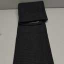 IM HOME Waffle Bath Mat Set 2 Piece Black, Woven Modern Bath Rug Mats, Absorbent Non Slip Bath Floor Mat, Soft Washable Boho Bath Rugs with Tassels for Bathroom, Bedroom, Kitchen, Tub