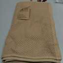 Homaxy 100% Cotton Waffle Weave Kitchen Dish Cloths, Ultra Soft Absorbent Quick Drying Dish Towels, 12 x 12 Inches, 6-Pack, Tan