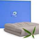 Kickoff Viscose Bamboo Fitted Sheet King Size, 100% Organic Cooling Sheets Fitted ONLY Viscose Bamboo Sheets King Size Bed Sheet for Hot Sleepers, Extra Deep Pocket, 4 Corner Strap (K, Grey Mist)