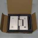 Shower Door Hinges, 180 Degree Glass Door Hinges, Heavy-Duty Brass Shower Door Replacement Parts for 5/16"-1/2" (8-12mm) Glass Thick, Brushed Nickel