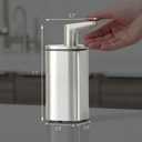 simplehuman 10 oz. Pulse Pump, Liquid Soap Dispenser, Drip Free Hand Soap Pump, Brushed Stainless Steel