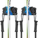 Ski & Snowboard Wall Rack, Ski Wall Mount & Ski Rack Wall Mount for Garage Space-Saving, Winter Gear Organizer, Fits Any Ski or Snowboard, Nonslip Ski Holders, Garage Organization, 2 Pack