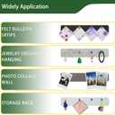 Bulletin Board, Jeethemy Felt Pin Board Bar Strips, Self Adhesive Cork Boards for Walls with 35 Push Pins for Bedrooms Offices Home Decoration,8 Pack,Black/Grey/White/Light Grey