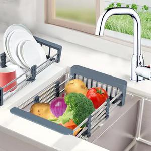 Dish Drying Rack Kitchen Sink Organizer: Expandable Stainless Steel Dish Drainer  Rustproof Sink Dish Drying Rack  Upgraded Dish Racks for Kitchen Counter with Adjustable Arms Holder