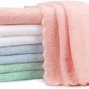 Orighty Burp Cloths, Super Soft & Highly Absorbent Coral Fleece, 20 x 10 Inch Gentle & Large Burp Rugs for Baby Sensitive Skin - Burping Cloths for Newborn Essential, 8 Pack