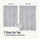 Genovega Bathroom Rug,Non-Slip Bath Mat,Soft Cozy Shaggy Thick Bath Rugs for Bathroom (Dark Grey)