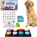 A-URA Dog Buttons for Communication with Mat, HD Sound Quality Dog Talking Button Set Non-Slip Back Mat, Dog Buttons Talk for Training, Pet Talking Buttons for Dog (Pack of 8)