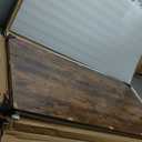 Washer Dryer Countertop, 27.5"x54" Wood Washer and Dryer Countertop with 2.95" Edge Rails, Laundry Machine Topper with Rounded Corner for Laundry Room Organization and Storage, Brown