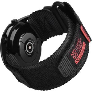 Band Compatible with Samsung Galaxy Watch 3 45mm/Galaxy Watch 46mm/Gear S3 Frontier/Classic, 22mm Nylon Sport Replacement Strap for Men Women (Black,L)