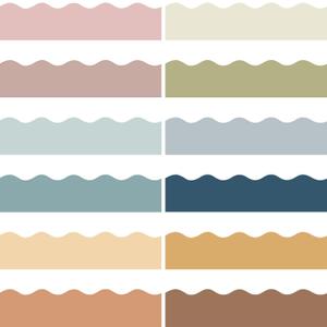 Containlol 236ft Boho Color Classroom Borders for Bulletin Board, Construction Scalloped Trim Bulletin Board Borders for Summer School Office Chalkboard Whiteboard Poster Decor (EXP 11/01/26)