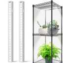 SpeePlant LED Grow Light Strips, T5 Grow Lights, 2-Pack (White, 1FT-White Cover)