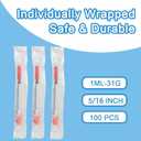 1ml 31G 5/16"(8mm), Disposable Individual Package (100pcs)