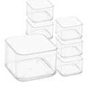 Plastic Clear Acrylic Drawer Organizers. Bathroom, Kitchen, Bedroom, Utensils, Office Organizer Bins, Storage Trays. Heavy Duty, Stackable.
