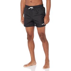 HUGO Mens Reversed Logo Swim Trunks (X-Large, Basic Black)
