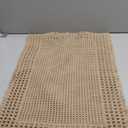 RESARE Waffle Bath Mat, Super Absorbent Non Slip, Machine Washable, Ultra Soft Boho Bath Rugs with Tassels, Upgraded Bordered Design, 17"x24" Brown