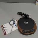 SourKeeper, Larger 2-in-1 Sourdough Starter Warmer Pro - 2026 Upgrade Larger Heating Plate, Dough Temp Probe, 1F Control (70110F), 24H Timer, Real-Time Monitoring Walnut,6.5inch