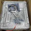 Night Stand Bedside Table Bedroom - White Nightstand with Charging Station & LED Light Strip, Morden Bed Side End Table with Storage Shelf & 2 Fabric Drawers, U-S-B Ports & AC Outlets