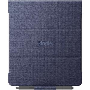Amazon Kindle Scribe Fabric Folio Cover with Magnetic Attach, Sleek Protective Case - Denim (Blue)